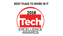 Award - Tech Excellence Best Place To Work In IT 2016 - Colour